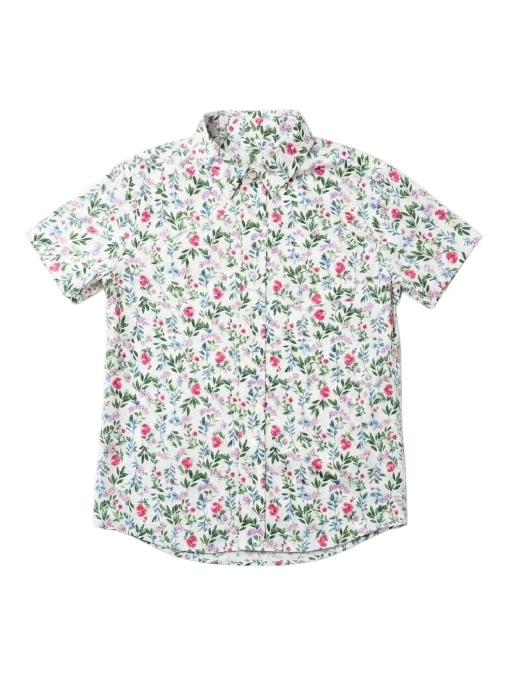 Crewcuts Jcrew Kids White Flowers Floral Easter Button Down Shirt Boys Size 8